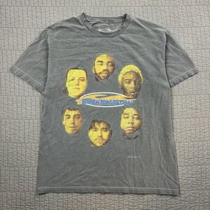 Brockhampton Band T Shirt Men Large Gray Boy Band Rap Tee Music Faded Distressed